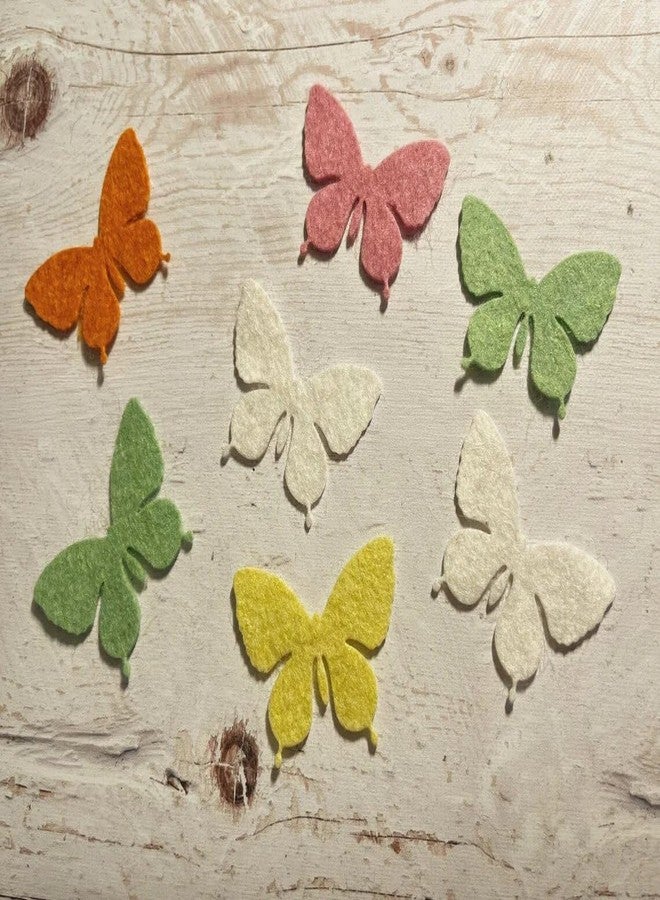 Haoser Butterflies die-Cut Packs, Tiny Mix, Wool Craft Embellishments Felt Butterfly Craft item-20 pc - Image 1